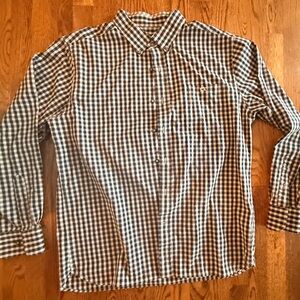 Fish Hippie Men's Black Checkered long sleeve button down XL